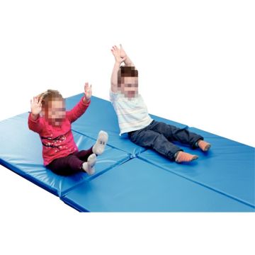 Carton de 4 tapis de sport 120x60x5cm bleu
