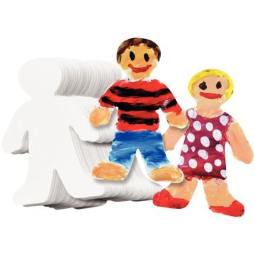 Kit de 36 silhouettes d'enfants en papier