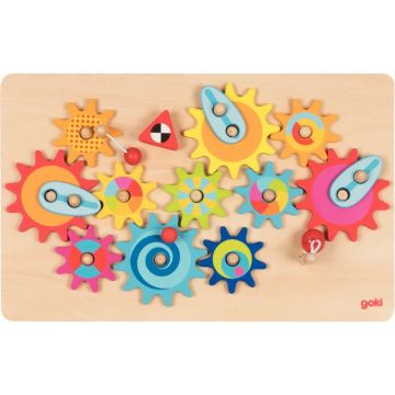 Grand jeu des engrenages en bois