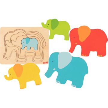 Lot de 3 encastrements gigognes en bois 5 niveaux