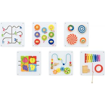 Lot de 6 panneaux d’activités muraux, assortiment 1