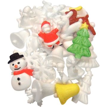 Lot de 35 formes de Noël assorties en styropor