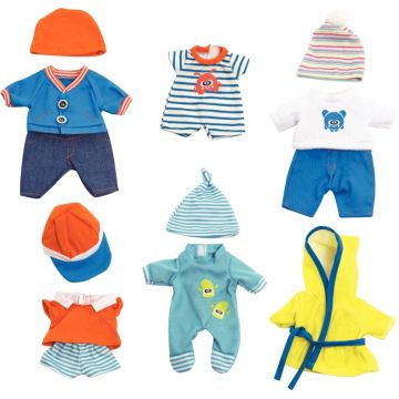 Lot de 6 tenues pour poupée garçon 21 cm