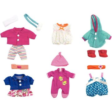 Lot de 6 tenues pour poupée fille 21 cm