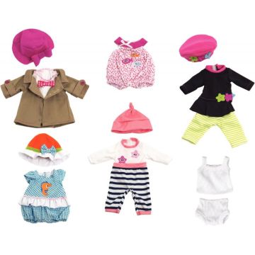Lot de 5 tenues pour poupée fille 30 cm + sous-vêtements