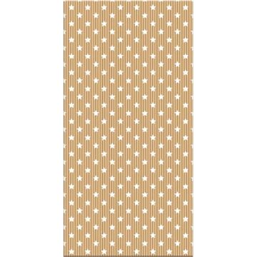 Sachet de 50 pochettes kraft 15x31+6cm étoiles