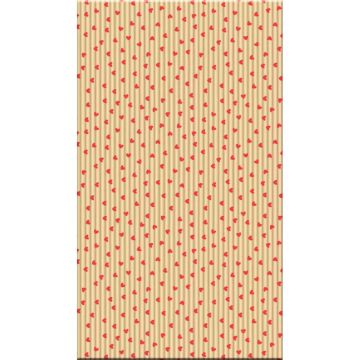 Sachet de 50 pochettes kraft 11x21+5cm cœurs