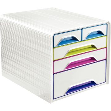 Module 3+2 tiroirs SMOOVE blanc/arlequin