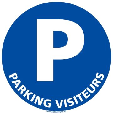 Panneau parking visiteurs diamètre 25cm