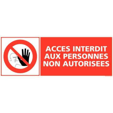Panneau accès interdit 35x12,5cm